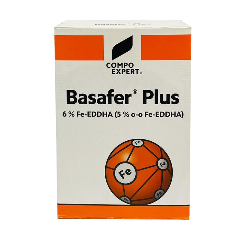 Basafer Plus 6% Fe-EDDHA (5% o-o-Fe) Iron Fertilizer Powder for Plants 1KG By COMPO EXPERT